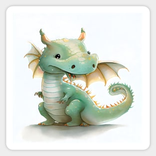 Cute Watercolor Dragon Sticker